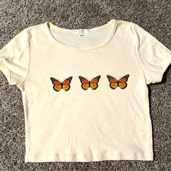 Truly Madly Deeply Tops - Truly Madly Deeply Butterfly Crop, Size XS